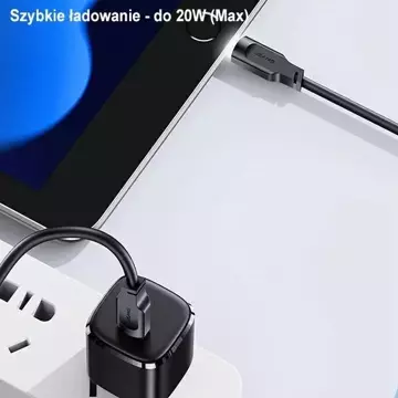 Kabel USMAS  USB-C na Lightning PD Fast Charging 1.2m biały