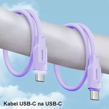 Kabel USMAS USB-C na USB-C PD Fast Charging 1.2m czarny