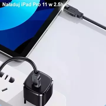 Kabel USMAS USB-C na USB-C PD Fast Charging 1.2m czarny