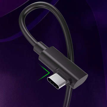 Kabel do okularów VR Alogy przewód USB Type-C 5m do Oculus Link Quest 1 2 Czarny
