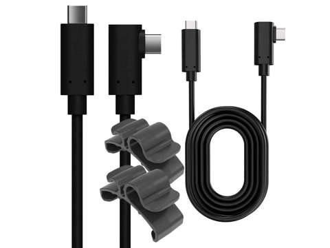 Kabel do okularów VR Alogy przewód USB Type-C 5m do Oculus Link Quest 1 2 + Klips do kabli