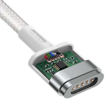 Kabel magnetyczny Baseus Zinc Magnetic USB-C type C do MagSafe 60W 2m Biały