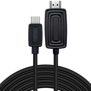 Kabel przewód Alogy adapter HDMI 2.1 na USB-C Type-C HDTV 2K 2m Czarny