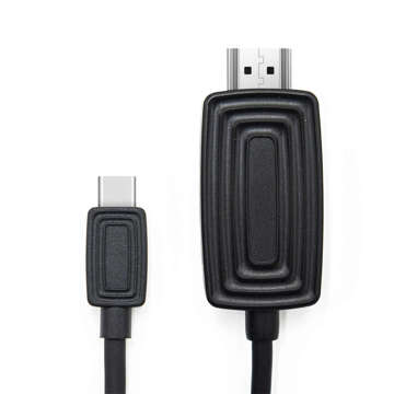 Kabel przewód Alogy adapter HDMI 2.1 na USB-C Type-C HDTV 2K 2m Czarny