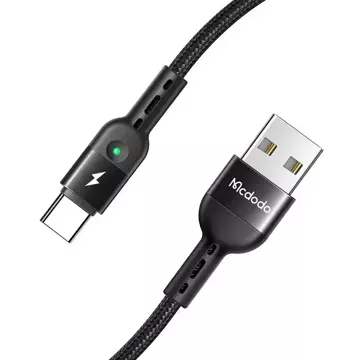 Kabel sprężynowy USB do USB-C Mcdodo Omega CA-6420 1.8m (czarny)