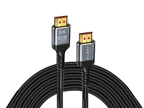 Kabel x2 HDMI 2.1 Alogy 8K 60Hz 48GBps 3m Czarny