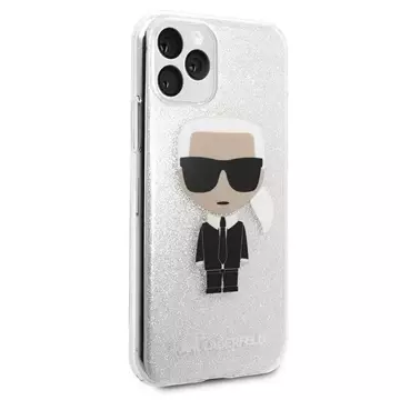 Karl Lagerfeld KLHCN58TPUTRIKSL iPhone 11 Pro srebrny/silver Glitter Ikonik Karl