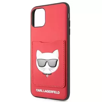 Karl Lagerfeld KLHCN65CSKCRE iPhone 11 Pro Max hardcase czerwony/red Choupette Head Cardslot