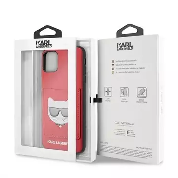 Karl Lagerfeld KLHCN65CSKCRE iPhone 11 Pro Max hardcase czerwony/red Choupette Head Cardslot