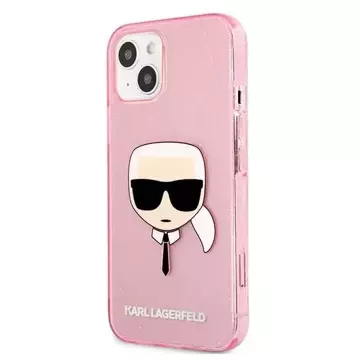 Karl Lagerfeld KLHCP13SKHTUGLP iPhone 13 mini 5,4" różowy/pink hardcase Glitter Karl`s Head