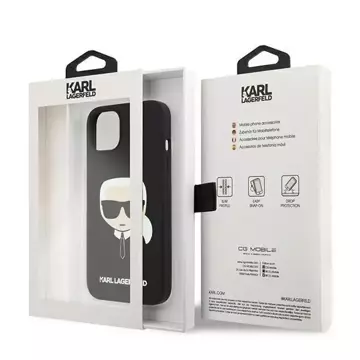 Karl Lagerfeld KLHCP13SSLKHBK iPhone 13 mini 5,4" czarny/black hardcase Silicone Karl`s Head