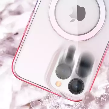 Kingxbar PQY Gradient Series magnetyczne etui do iPhone 13 Pro Max obudowa pokrowiec niebiesko-różowy (kompatybilne z MagSafe)