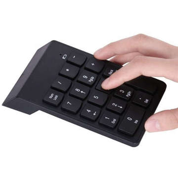 Klawiatura numeryczna Bezprzewodowa USB do laptopa tabletu PC Mini Wireless KeyPad czarna