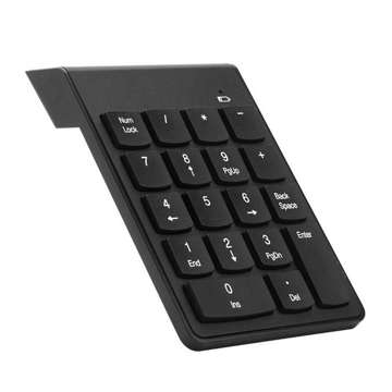 Klawiatura numeryczna Bezprzewodowa USB do laptopa tabletu PC Mini Wireless KeyPad czarna