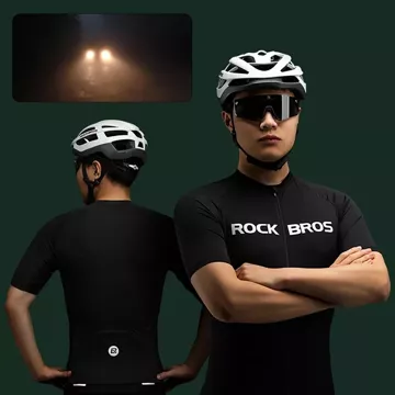 Koszulka rowerowa Rockbros 15120002006 z krótkim rękawem XXXL - czarna