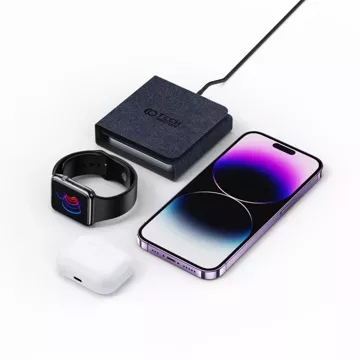 Ładowarka Indukcyjna QI15W-A31 3IN1 Magnetic MagSafe Wireless Charger do iPhone, Airpods, Apple Watch Czarna