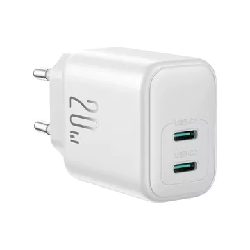 Ładowarka Joyroom Sieciowa 2x USB-C 20W PD / QC 3.0 - Biała