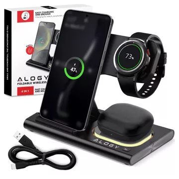 Ładowarka bezprzewodowa dla Samsung: Stacja ładowania bezprzewodowa 3 w 1 do Samsung Galaxy Watch 7/6/5/4/3 Pro Classic, Galaxy Buds do S24 Ultra, S23, S22, S21, S20, Note 20/10, Z Fold