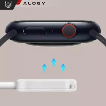 Ładowarka indukcyjna do Apple Watch Alogy Charger z portem USB-C mini ładowarka przenośna Biała