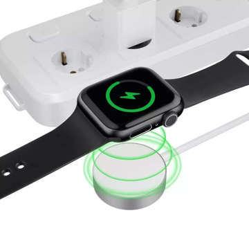 Ładowarka indukcyjna magnetyczna Kabel USB 120cm UltraBoost Magnetic Cable do Apple Watch White