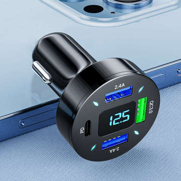 Ładowarka samochodowa Alogy Car Charger 66W 3x USB 1x USB-C Typ C Szybkie ładowanie Quick Charge QC 3.0 PD