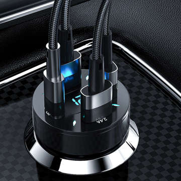 Ładowarka samochodowa Alogy Car Charger 66W 3x USB 1x USB-C Typ C Szybkie ładowanie Quick Charge QC 3.0 PD