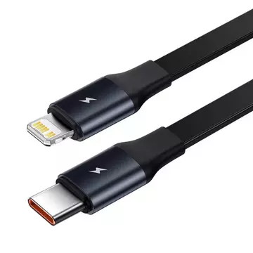 Ładowarka samochodowa Baseus Enjoyment z kablami USB-C + Lightning 3A, 30W (czarna)