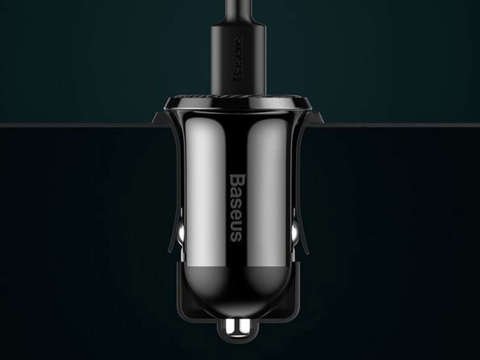 Ładowarka samochodowa Baseus Grain Pro Car Charger 2x USB 4.8A Czarna