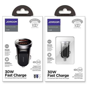 Ładowarka samochodowa Joyroom C-A09 2-port Car Charger PD30W/QC3.0 Black