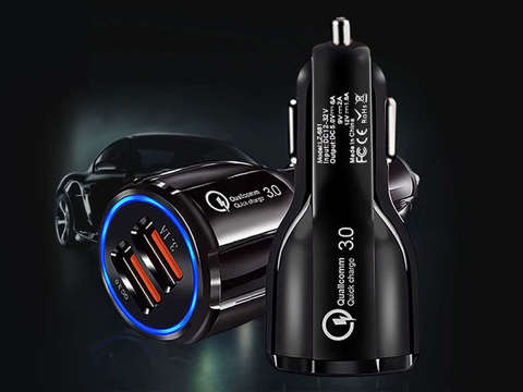 Ładowarka samochodowa szybka Alogy 2x USB 3.1A QC 3.0 18W
