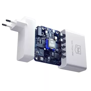 Ładowarka sieciowa 3MK HyperCharger 140W 3xUSB-C + 2xUSB GAN, PD+QC