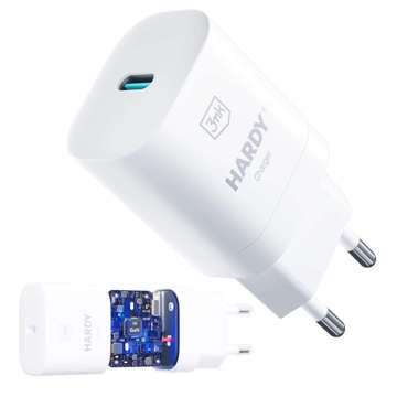 Ładowarka sieciowa 3mk Hardy Charger USB-C Type C QC PD 33W MAX do iPhone/ iPad/ Mac/ AirPods biała