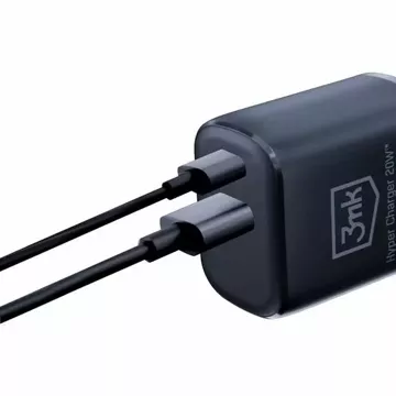 Ładowarka sieciowa 3mk HyperCharger 20W 1xUSB-C + 1xUSB-A  PD/QC Czarny