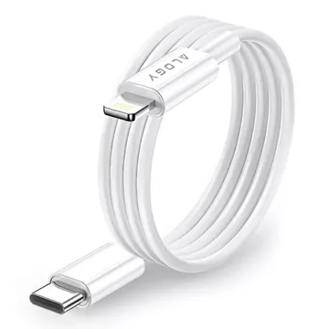 Ładowarka sieciowa Alogy szybka USB-C PD 20W + Kabel 1m przewód Lightning do iPhone Biały