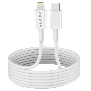 Ładowarka sieciowa Alogy szybka USB-C PD 20W + Kabel 1m przewód Lightning do iPhone Biały