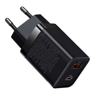 Ładowarka sieciowa Baseus Super Si Pro Quick Charger USB + USB-C  QC 3.0 PD 30W Czarna