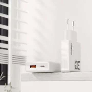 Ładowarka sieciowa GaN Dudao A30EUL 30W USB-A / USB-C + kabel USB-C - Lightning - Biała