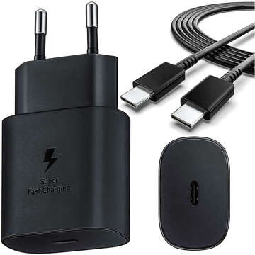 Ładowarka sieciowa USB-C typ C PD Premium szybka 25W 3A + Kabel Type-C 1M Alogy czarna