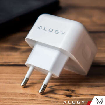 Ładowarka sieciowa szybka 35W 2x USB-C USB typ C PD do iPhone Alogy 2-portowa kostka Biała