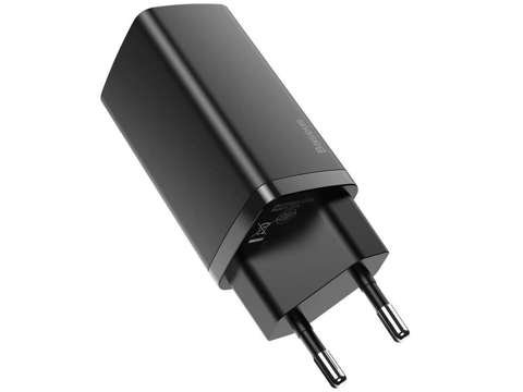 Ładowarka sieciowa szybka  Baseus GaN2 Lite USB + USB-C 65W EU Czarna