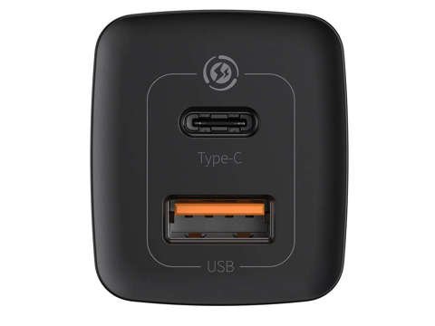 Ładowarka sieciowa szybka  Baseus GaN2 Lite USB + USB-C 65W EU Czarna