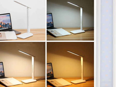 Lampa biurkowa LED Alogy z ładowarką indukcyjną Qi 10W Biała