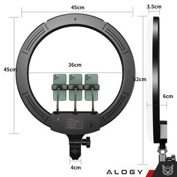 Lampa fotograficzna Alogy Ring M45 kosmetyczna do zdjęć makijażu + statyw