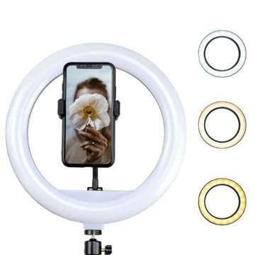 Lampa pierścieniowa LED 70W Ring uchwyt na telefon do zdjęć filmów fotograficzna + statyw 220cm Pilot