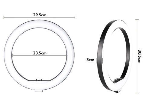 Lampa pierścieniowa fotograficzna Alogy Ring A33 do zdjęć makijażu + statyw