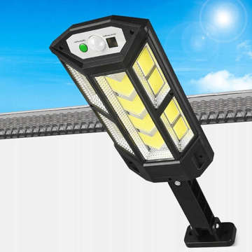 Lampa solarna LED 249 COB słoneczna Alogy Solar Lamp zewnętrzna z czujnikiem ruchu zmierzchniu + pilot