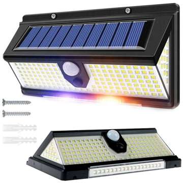 Lampa solarna LED SMD 190 Alogy Solar Lamp zewnętrzna ścienna na energię słoneczną czujnik ruchu