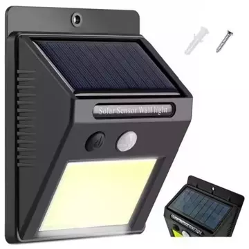 Lampa solarna LED  z czujnikiem ruchu i zmierzchu zewnętrzna 48 LED COB