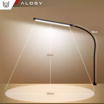 Lampka biurkowa LED Alogy LED lamp oświetlenie z elastycznym ramieniem do biurka ramy łóżka