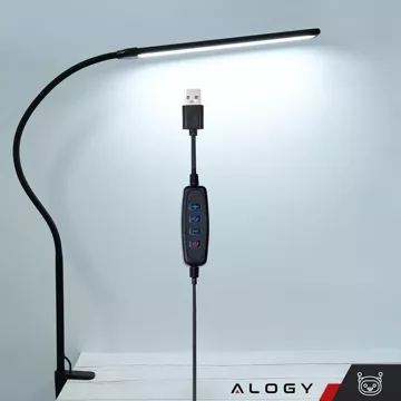 Lampka biurkowa LED Alogy LED lamp oświetlenie z elastycznym ramieniem do biurka ramy łóżka